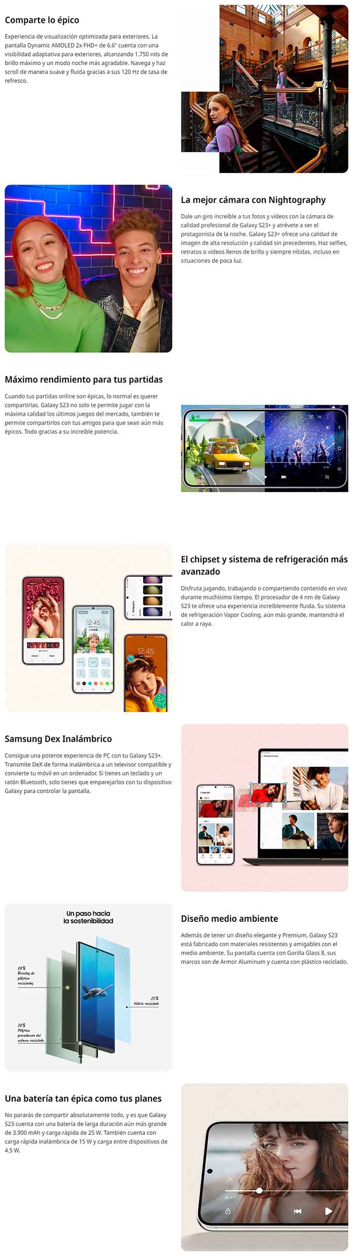 Samsung S23 Plus caracteristicas